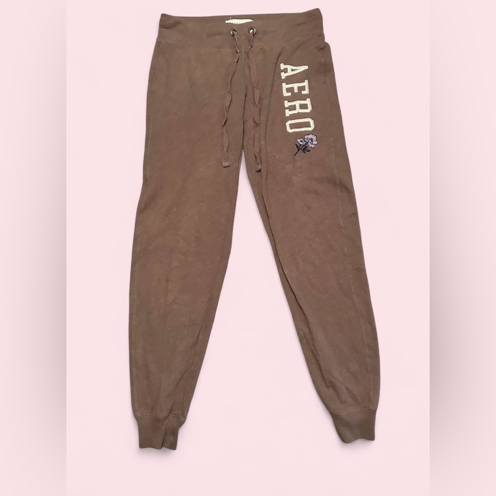 Aéropostale Women’s Brown Logo Jogger Sweatpants XS